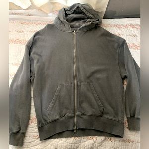 Grey Primark Zip-Up Sweater - Size Medium